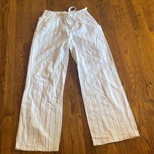 Linen stripped pants